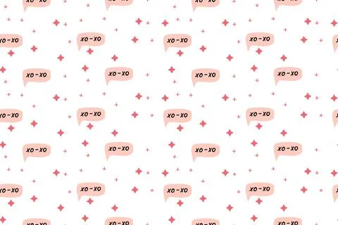 Speech bubbles with compliment phrases, self love quotes pattern Stock Illustration
