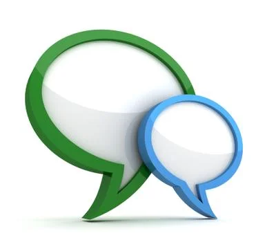 Speech bubbles concept 3d illustration Illustrazione stock
