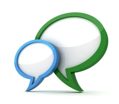Speech bubbles concept  3d illustration Ilustración de archivo