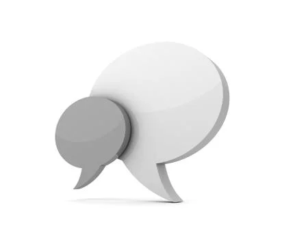 Speech bubbles concept   3d illustration Stock Illustration