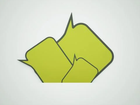 Speech bubbles concept on green Stock Illustration