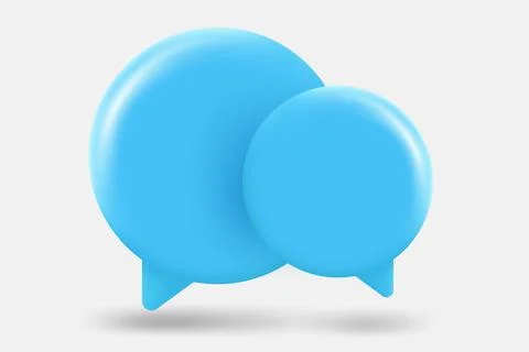 Speech bubbles with copy space. 3d vector illustration Stock Illustration