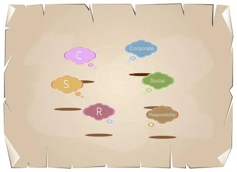 Speech Bubbles with CSR or Corporate Social Responsibility Stock Illustration