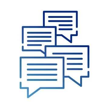 Speech bubbles dialogue gradient style icon Stockillustratie