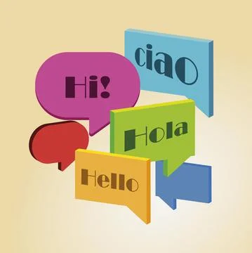 Speech bubbles with different text color, talk bubbles collection Stock Illustration