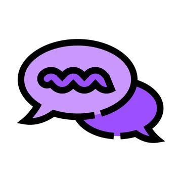 Speech bubbles exchanging messages icon communication concept Stock Illustration