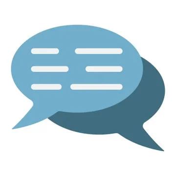 Speech bubbles flat icon, seo and development Stock Illustration