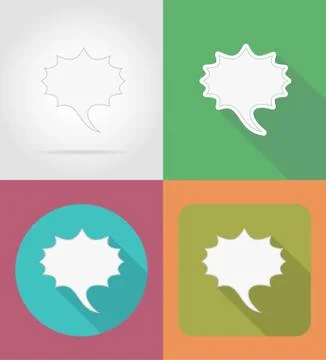 Speech bubbles flat icons vector illustration Stock Illustration