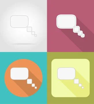 Speech bubbles flat icons vector illustration Stock Illustration