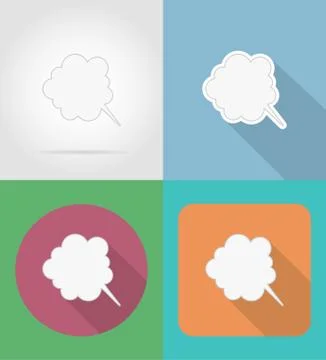 Speech bubbles flat icons vector illustration Stock Illustration