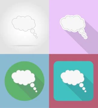 Speech bubbles flat icons vector illustration Illustrazione stock
