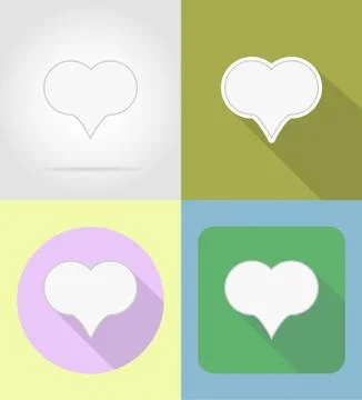 Speech bubbles flat icons vector illustration Stock Illustration