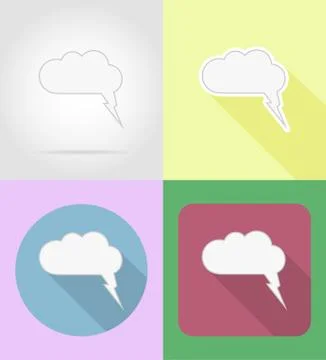 Speech bubbles flat icons vector illustration Stock Illustration