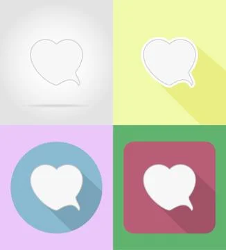 Speech bubbles flat icons vector illustration Stock Illustration