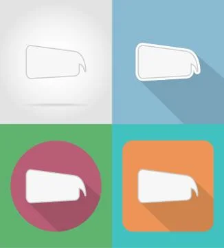 Speech bubbles flat icons vector illustration Stock Illustration