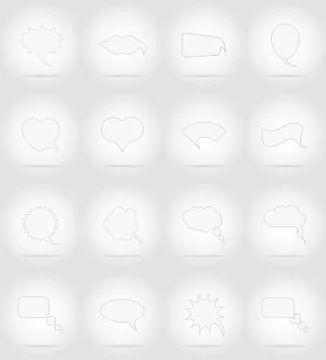 Speech bubbles flat icons vector illustration Stock Illustration
