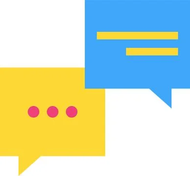 Speech bubbles flat vector icon Illustrazione stock