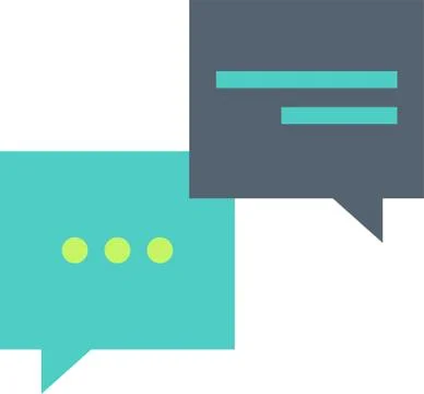 Speech bubbles flat vector icon Stock Illustration