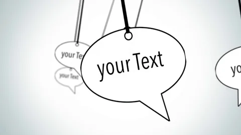 Speech bubbles fly through Stock After Effects