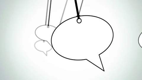 Speech bubbles flythrough Stock Footage 69801355