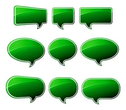 Speech bubbles Green Stock Illustration