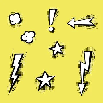 Speech bubbles with halftone shadows in cartoon, comic style. 스톡 일러스트