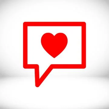 Speech Bubbles Icon. chat love pictogram stock vector illustration Ilustração Stock