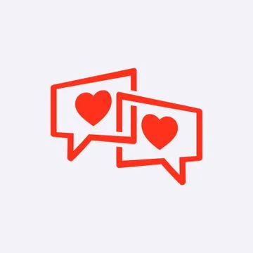 Speech Bubbles Icon. chat love pictogram stock vector illustration Stock Illustration