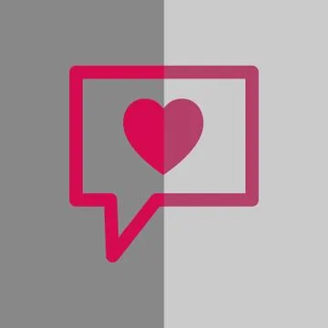 Speech Bubbles Icon. chat love pictogram stock vector illustration Ilustração Stock