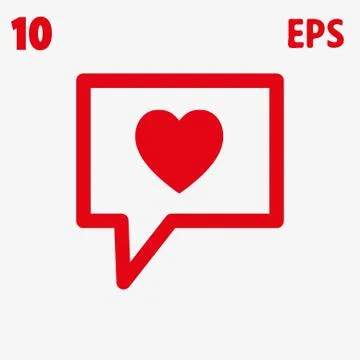 Speech Bubbles Icon. chat love pictogram stock vector illustration Stock Illustration