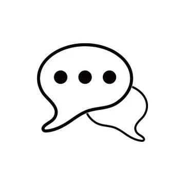 Speech Bubbles Icon. Chat pictogram icon stock vector illustration flat design Stock Illustration