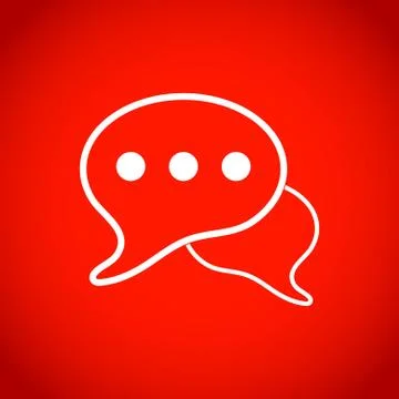 Speech Bubbles Icon. Chat pictogram icon stock vector illustration flat design 스톡 일러스트