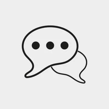 Speech Bubbles Icon. Chat pictogram icon stock vector illustration flat design イラスト素材