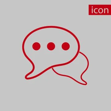 Speech Bubbles Icon. Chat pictogram icon stock vector illustration flat design イラスト素材