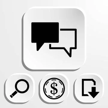 Speech Bubbles Icon. Chat pictogram icon stock vector illustration Stock Illustration