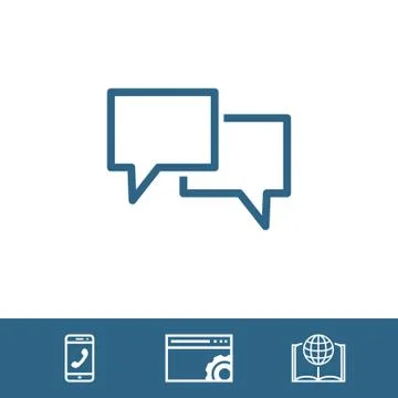 Speech Bubbles Icon. Chat pictogram icon stock vector illustration Stockillustratie