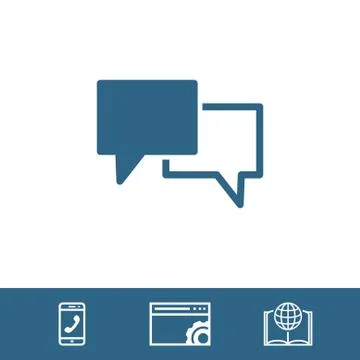 Speech Bubbles Icon. Chat pictogram icon stock vector illustration Stock Illustration
