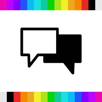 Speech Bubbles Icon. Chat pictogram icon stock vector illustration Stock Illustration