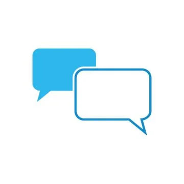 Speech bubbles icon design. Vector illustration. Flat design. Stock Illustration