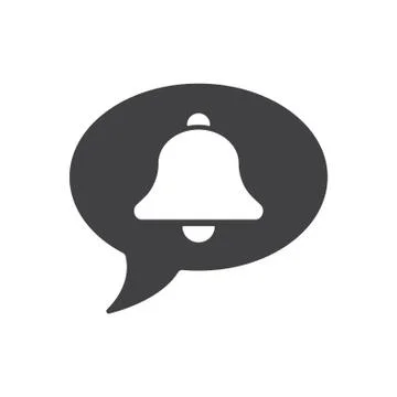 Speech bubbles Icon, flat design style. Bell Flat icon. Stock Illustration