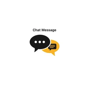 Speech bubbles icon representing chat message Stock Illustration