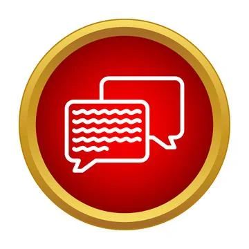 Speech bubbles icon representing chat communication and messaging Stock Illustration