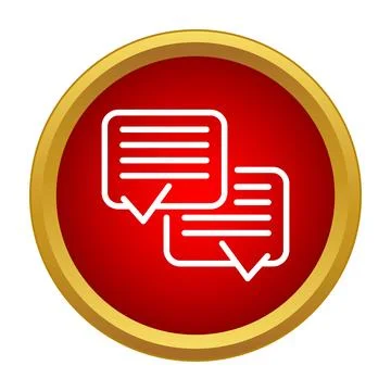Speech bubbles icon representing chat communication discussion Stock Illustration