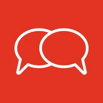 The speech bubbles icon. Talk symbol. Flat Stock Illustration