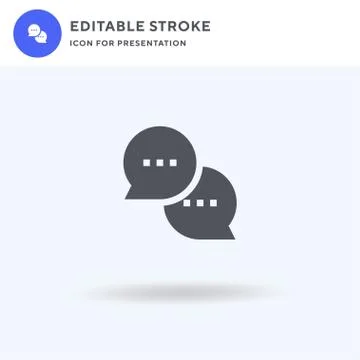 Speech Bubbles icon vector, filled flat sign, solid pictogram isolated on white Illustrazione stock