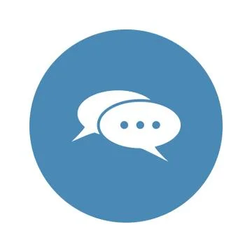 Speech Bubbles Icon Vector flat design style Illustrazione stock