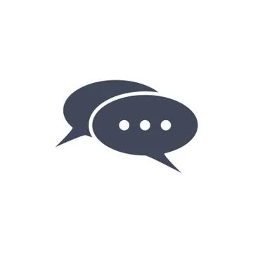 Speech Bubbles Icon Vector flat design style Stock Illustration