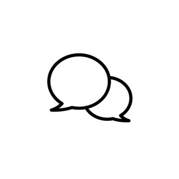 Speech bubbles Icon vector flat design Stock Illustration