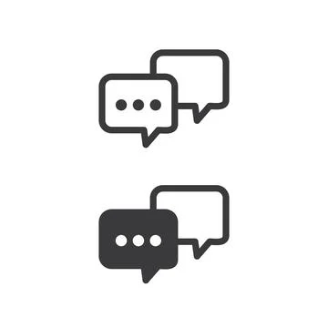 Speech bubbles, icon, vector, flat design. Stock Illustration