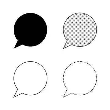 Speech bubbles Icon vector Illustrazione stock